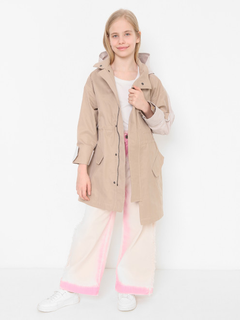 Куртка из хлопка с капюшоном MSGM - МодельОбщийВид