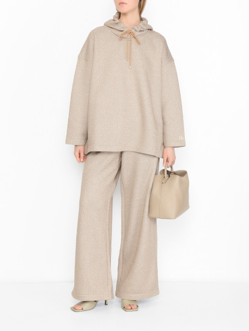 Толстовка из хлопка и вискозы с люрексом Max Mara - МодельОбщийВид