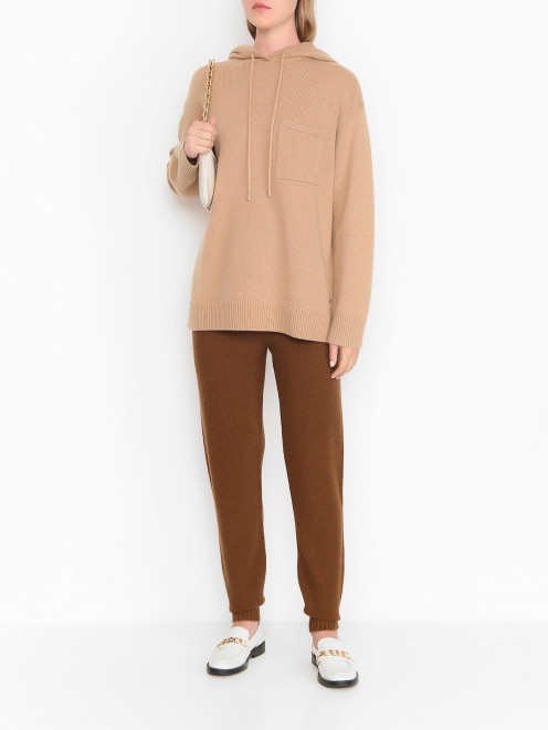 Брюки из шерсти на резинке Max Mara - МодельОбщийВид