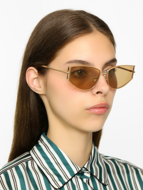 Солнцезащитные очки в металлической оправе Max Mara - МодельОбщийВид