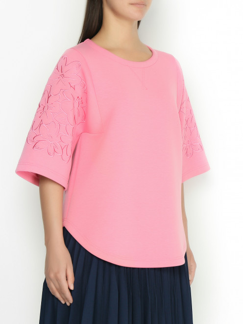 Блуза из текстиля с вышивкой Marina Rinaldi - МодельВерхНиз