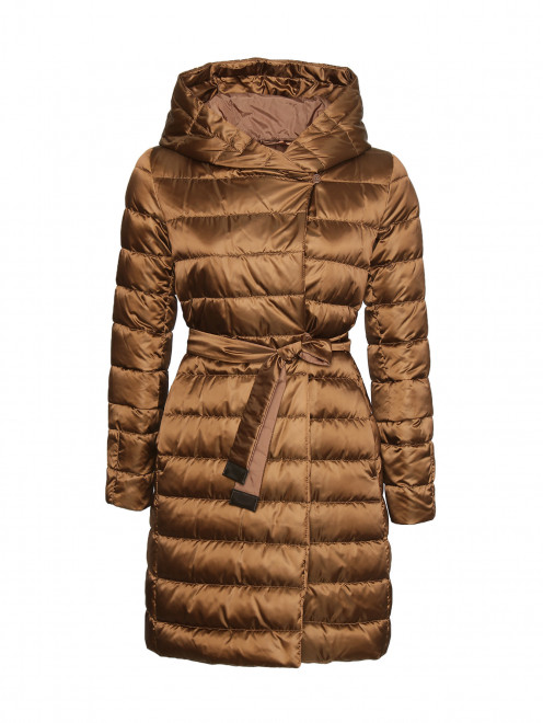 Стеганое пальто с капюшоном Max Mara - Общий вид