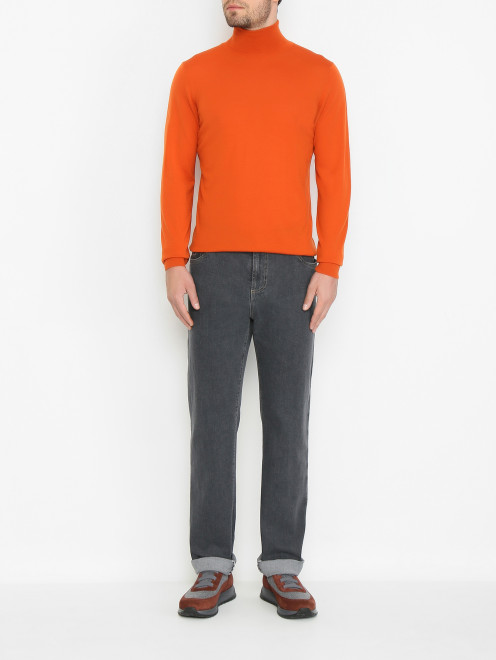 Водолазка из шерсти мелкой вязки Piacenza Cashmere 1733 - МодельОбщийВид