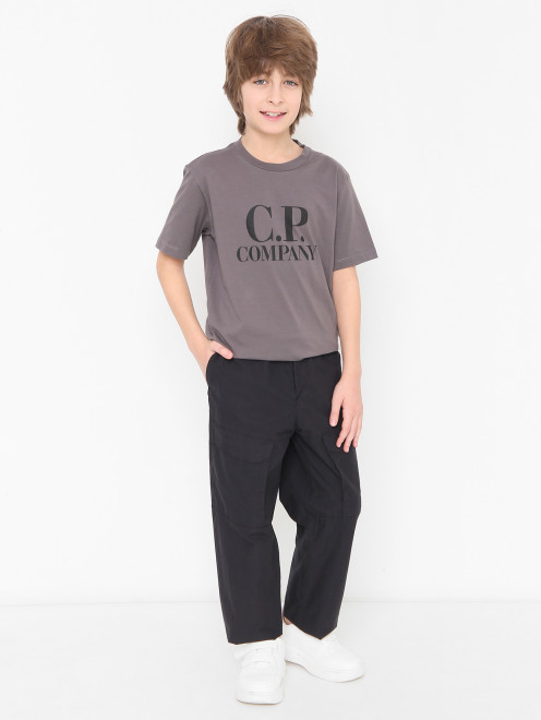 Брюки из хлопка с накладными карманами C.P. Company - МодельОбщийВид