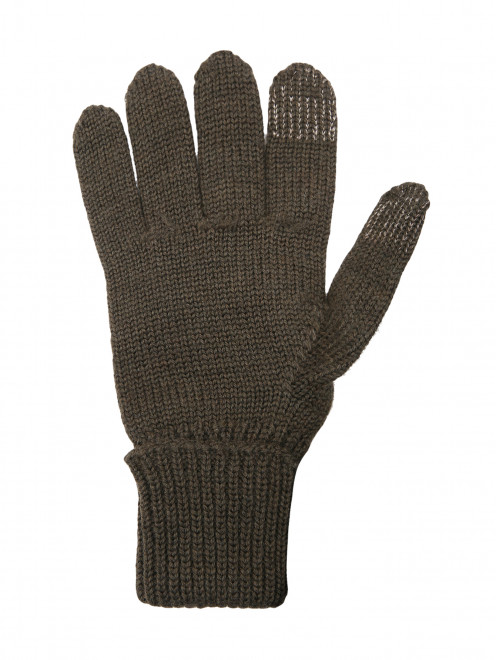 Перчатки из шерсти с сенсорными пальцами IL Trenino - Обтравка1