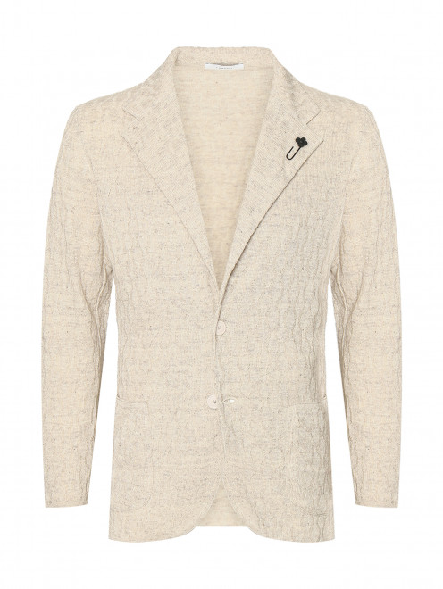 Трикотажный пиджак из льна LARDINI - Общий вид