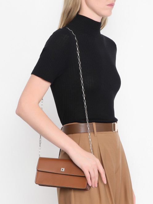 Сумка из кожи на цепочке Max Mara - МодельВерхНиз