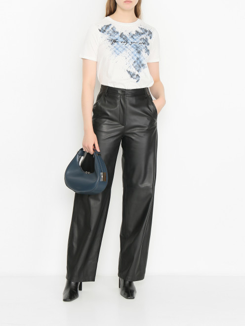 Брюки из натуральной кожи Max Mara - МодельОбщийВид