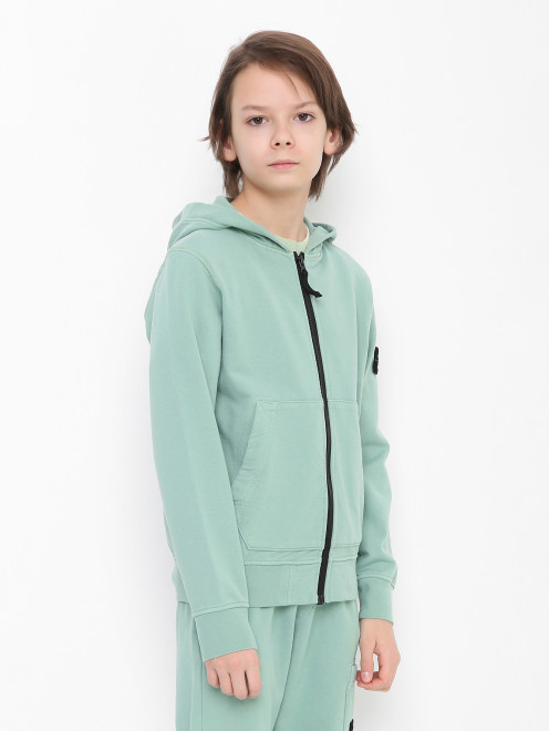 Трикотажная толстовка с карманами Stone Island - МодельВерхНиз