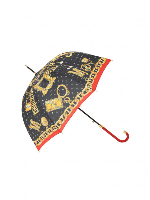 Зонт-трость с ярким принтом Moschino - Общий вид