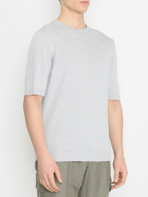 Трикотажная футболка из шелка Isaia - МодельВерхНиз