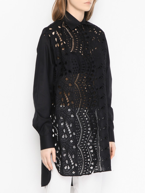 Блуза из хлопка с кружевом Ermanno Scervino - МодельВерхНиз