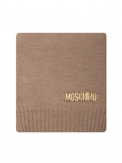 Шарф из шерсти с логотипом Moschino - Общий вид