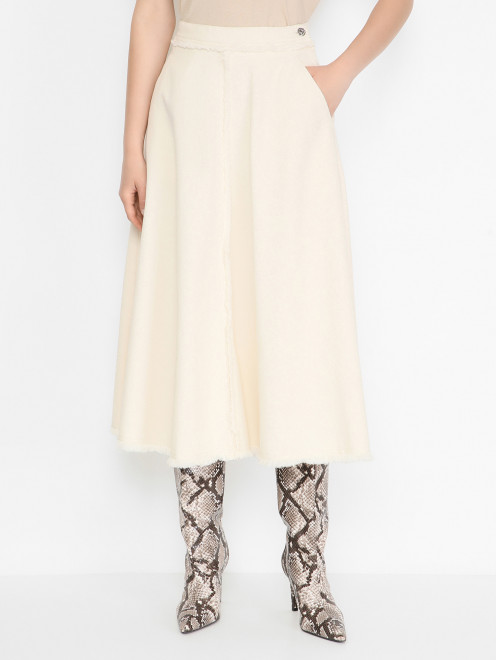 Юбка-трапеция из денима Weekend Max Mara - МодельВерхНиз
