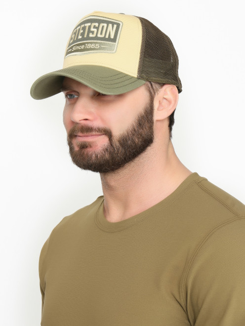 Кепка из хлопка с вышивкой Stetson - МодельОбщийВид