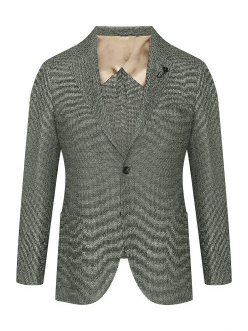 Пиджак из смешанной шерсти с узором LARDINI - Общий вид