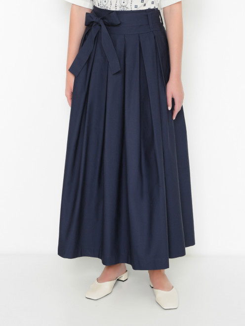 Юбка из хлопка с карманами Weekend Max Mara - МодельВерхНиз