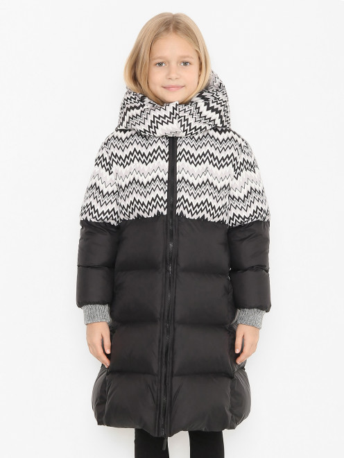 Пуховик удлиненный с узором Missoni - МодельВерхНиз