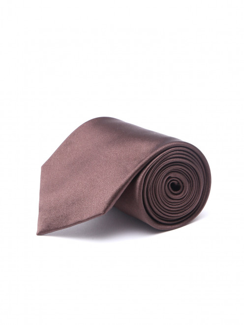 Однотонный галстук из шелка Isaia - Общий вид