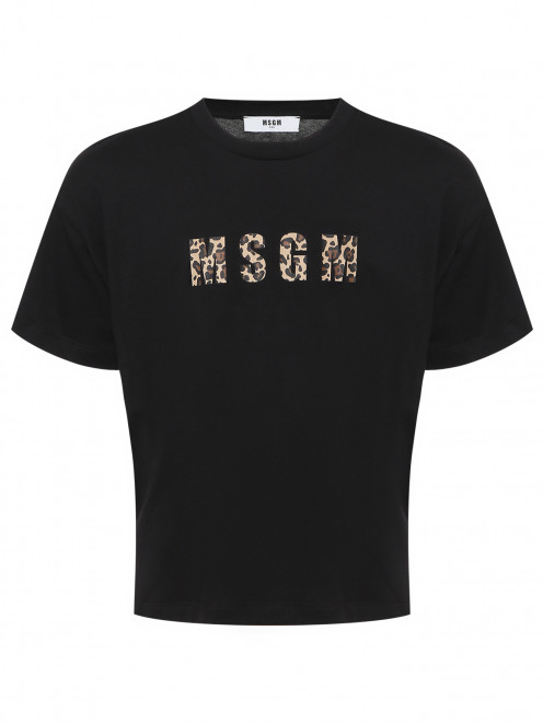 Свободная футболка с монограммой MSGM - Общий вид