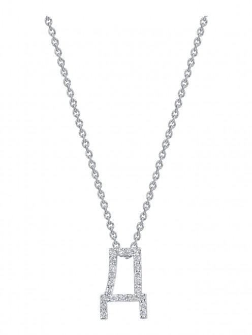 Подвеска-буква «Д» из белого золота Safo Jewelry - Общий вид