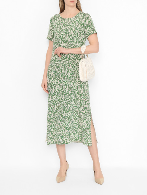 Платье из шелка с разрезами Weekend Max Mara - МодельОбщийВид