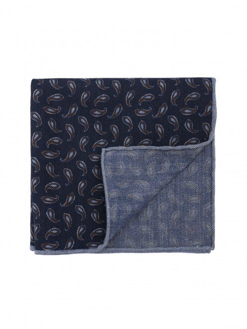 Карманный платок из шерсти с узором "пейсли" Isaia - Общий вид