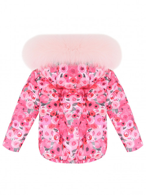 Утепленная куртка с цветочным узором Aletta - Обтравка1