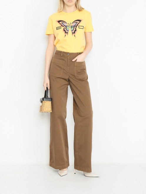 Прямые брюки из денима Etro - МодельОбщийВид