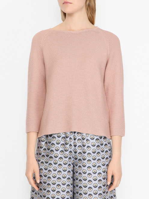 Укороченный джемпер из хлопка Weekend Max Mara - МодельВерхНиз