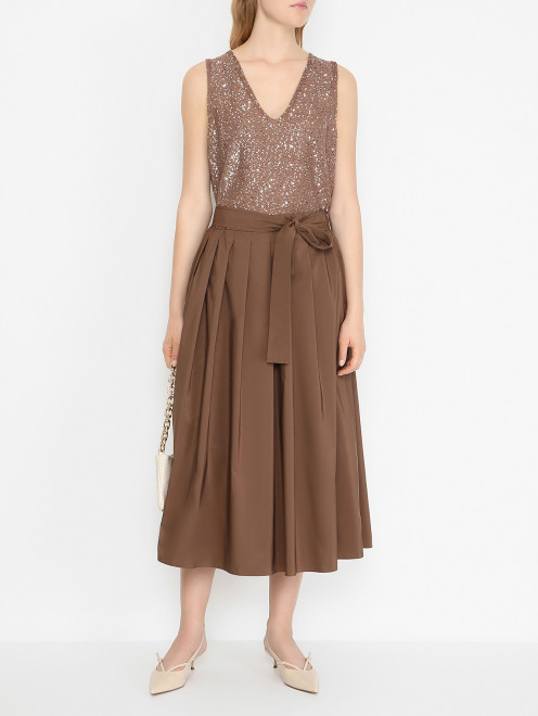 Широкая юбка-миди Weekend Max Mara - МодельОбщийВид