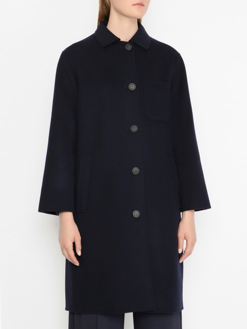 Пальто из шерсти с карманами Weekend Max Mara - МодельВерхНиз