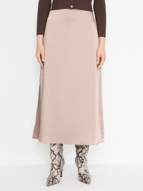 Атласная юбка-миди с разрезом Weekend Max Mara - МодельВерхНиз