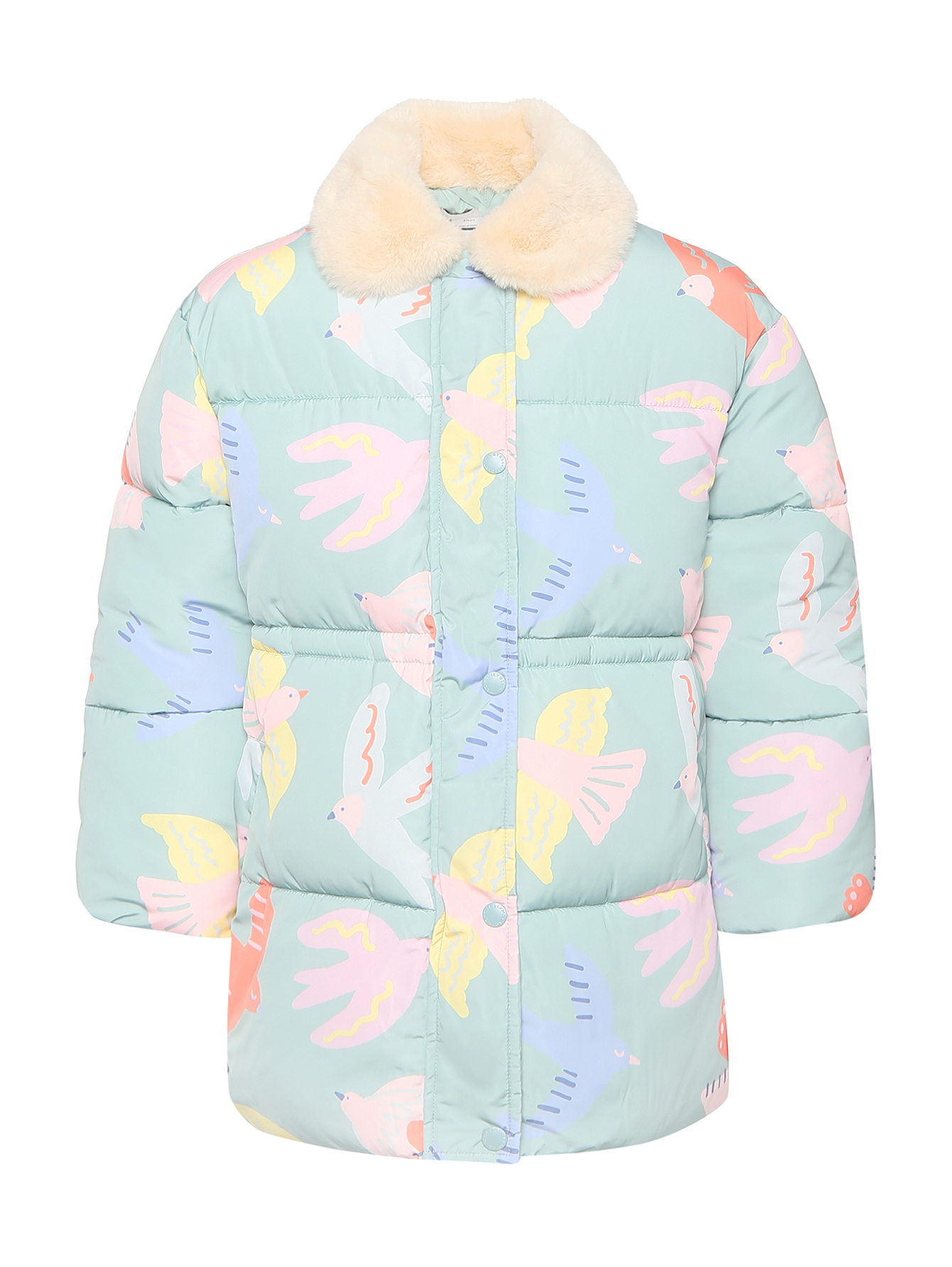 Пуховик с узором на молнии