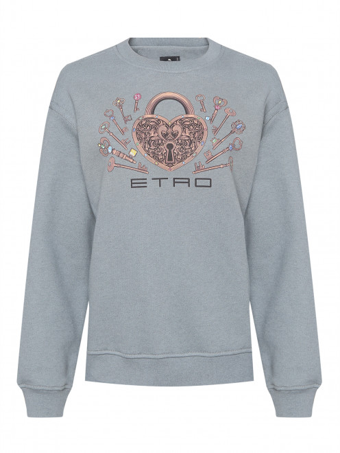 Толстовка из хлопка с узором Etro - Общий вид