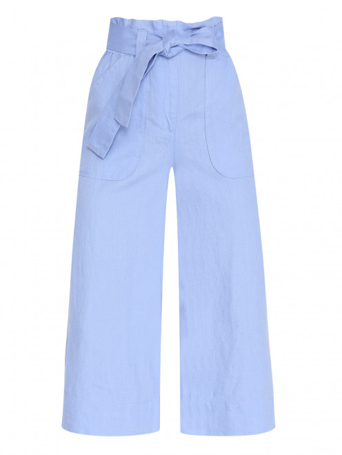 Укороченные брюки из льна с поясом Max&Co - Общий вид