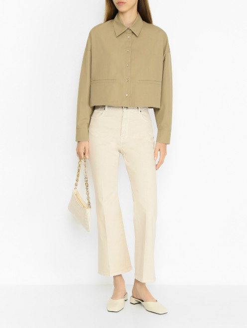 Укороченная рубашка с карманами Weekend Max Mara - МодельОбщийВид