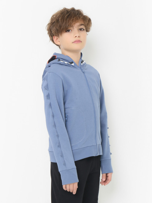 Толстовка на молнии с капюшонон-маской Stella McCartney kids - МодельВерхНиз