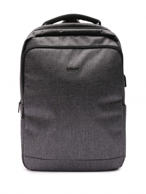 Однотонный рюкзак с логотипом Eberhart - Общий вид