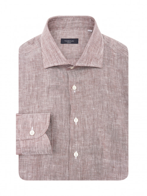 Однотонная рубашка из льна Tombolini - Общий вид