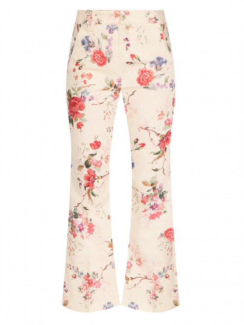 Брюки из хлопка с узором Weekend Max Mara - Общий вид