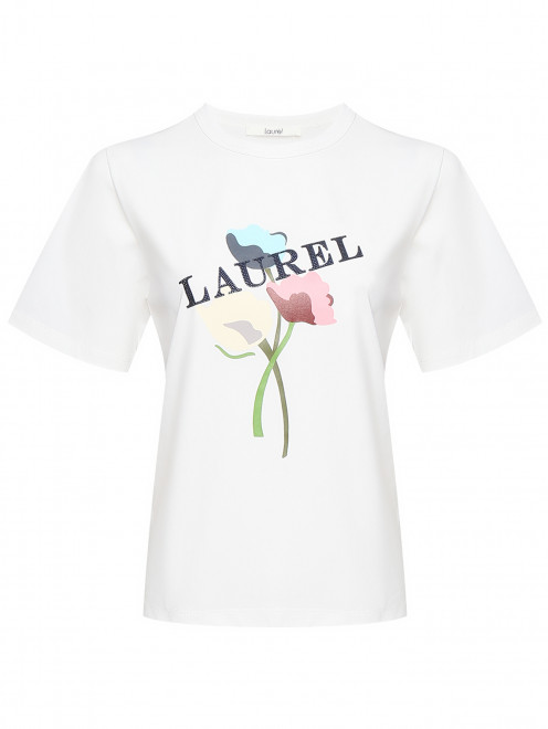 Футболка с принтом и стразами Laurel - Общий вид