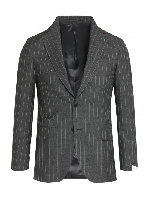 Пиджак из шерсти с узором полоска Giampaolo - Общий вид