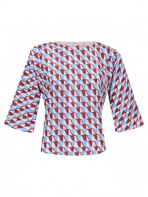 Блуза из шелка с узором Weekend Max Mara - Общий вид