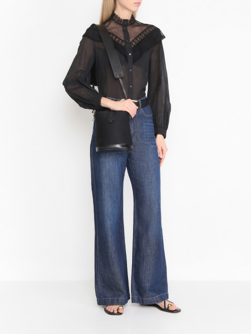 Сумка из канваса и кожи Weekend Max Mara - МодельОбщийВид