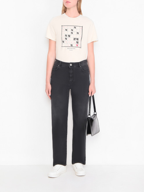 Футболка с принтом Weekend Max Mara - МодельОбщийВид