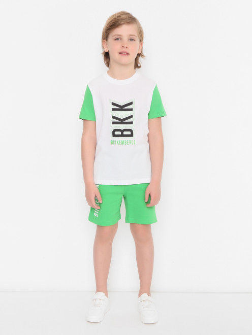 Комплект: футболка из хлопка с шортами Bikkembergs - МодельВерхНиз