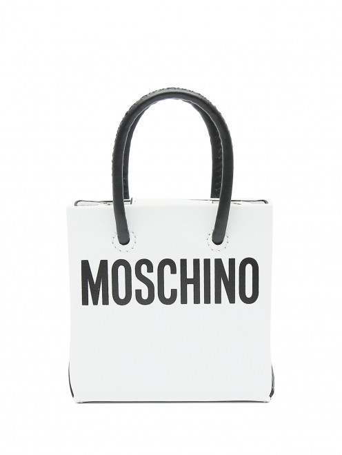Мини-сумочка из кожи с контрастной отделкой Moschino - Общий вид