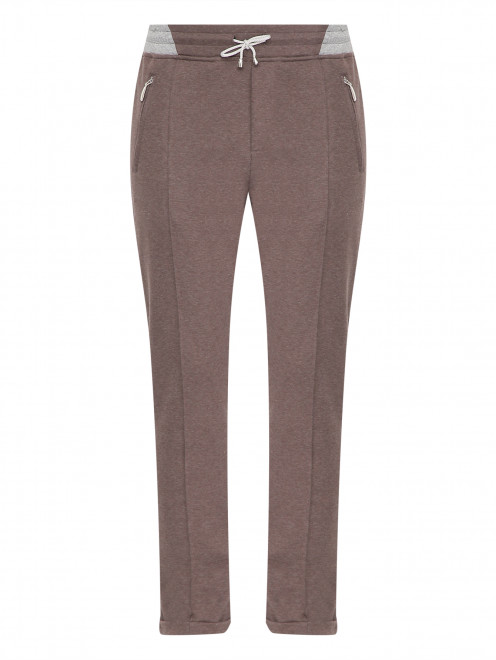Брюки на резинке из хлопка Doriani Cashmere - Общий вид