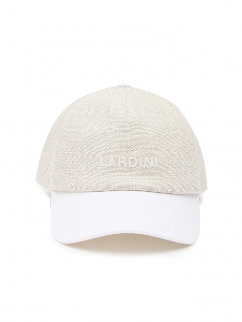 Кепка из льна с логотипом LARDINI - Общий вид